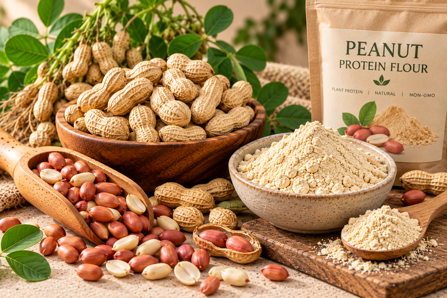 Peanut Protein / Defatted Groundnut Flour (Arachis hypogaea)